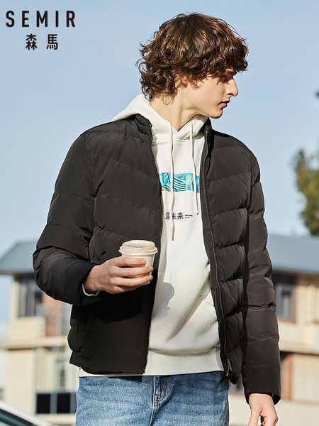 

semir 2019 new short cotton men comfortable stand collar winter jacket korean version multi-color man casual coat