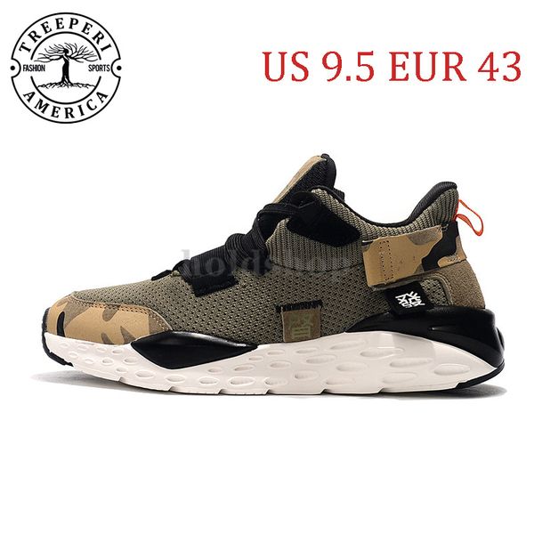 

us 9.5 eur 43 treeperi inspire street sneaker running shoes camo olive men women sports sneakers