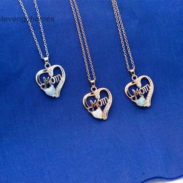 

copper aobao necklace mom silver plated zircon love mother's gift