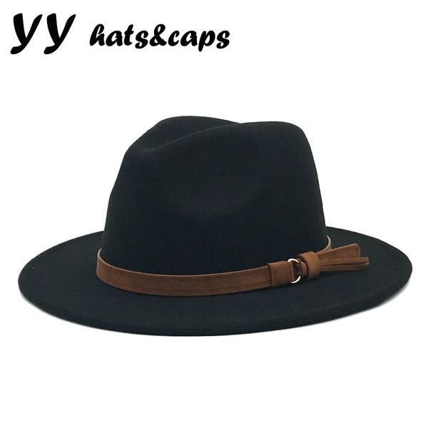 

wide brim hats yy classic fedora cap for men big size trilby winter autumn jazz panama women fashion chruch caps fd025, Blue;gray