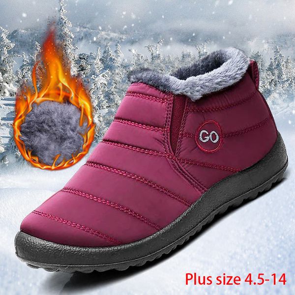 

women snow boots 2019 new waterproof winter boots women shoes solid casual shoes woman keep warm plush winter shoes women boots t200106, Black