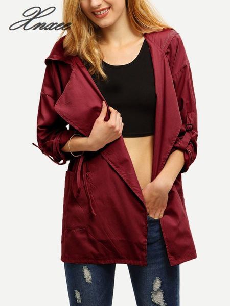 

women's jackets xnxee spring autumn women long jacket female casual coat bomber basic outwear loose wind coats, Black;brown