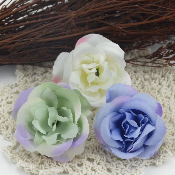 

10pcs/lot mini artificial flowers silk roses heads for wedding decoration party fake scrapbooking floral wreath home acc sqcodk