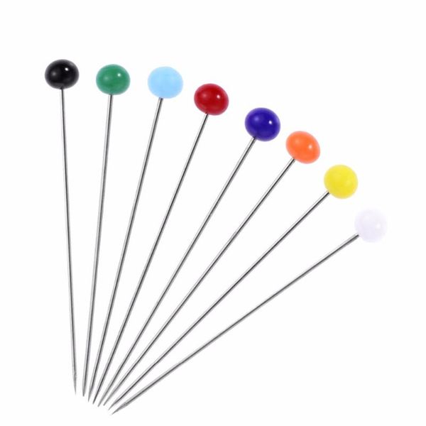 

250pcs glass pearlized head pins multicolor sewing pin for diy sewing crafts accessory, Black