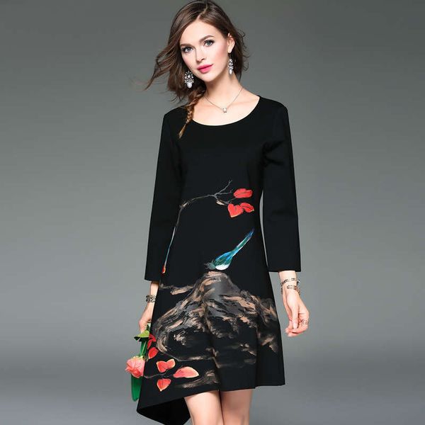 

r2253 yilanyun dress, Black;gray