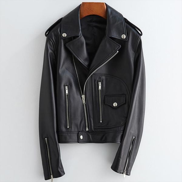 

short red black faux leather jacket women long sleeve plus size leather biker jacket women spring motorcycle