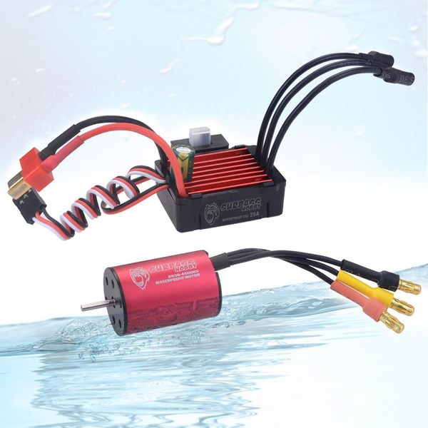 

waterproof combo 2030 6500kv 7200kv 4500kv 2s brushless motor w/ 25a esc for 1:20 1:18 gtr/lexus rc drift racing car