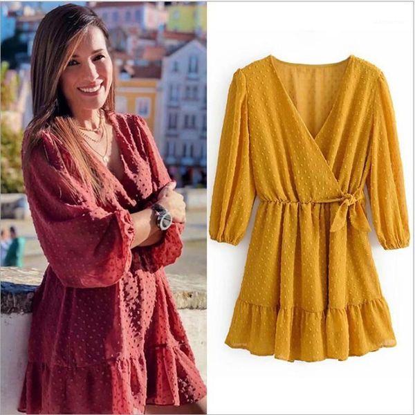 

maternity women casual loose ruffles lace chiffon dress summer mini beach dresses three quarter sleeve ladies party new vestidos1, White