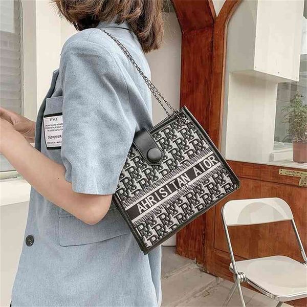 

designer sale small bag women's bag 2022 new trendy korean fashion chain texture single shoulder diagonal cross tote bag
