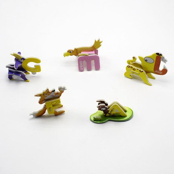 

20pcs lot diy cartoon animal 3d paper foam puzzle series e early learning education toys for children jllwjw ly_bags
