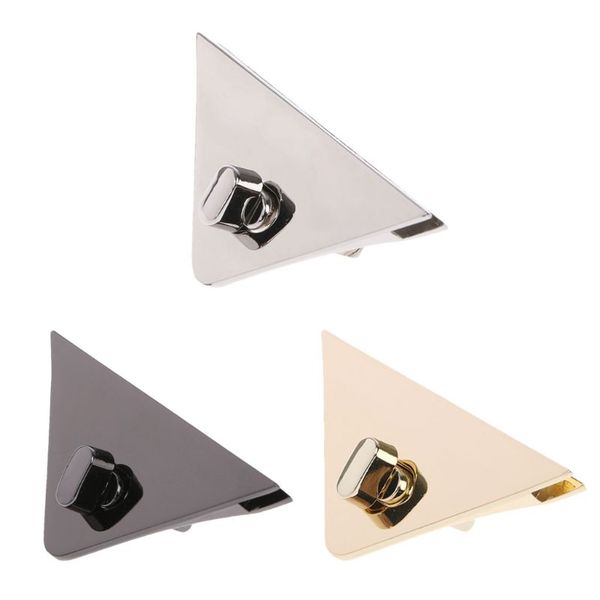 

sell diy triangle shape clasp turn lock twist locks for handbag shoulder crossbody bag purse, Black