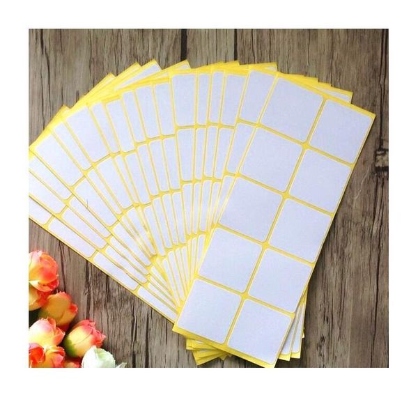 

100pcs/lot new white colour square white blank seal sticker design kraft sealing sticker diy gift packa bbypsv