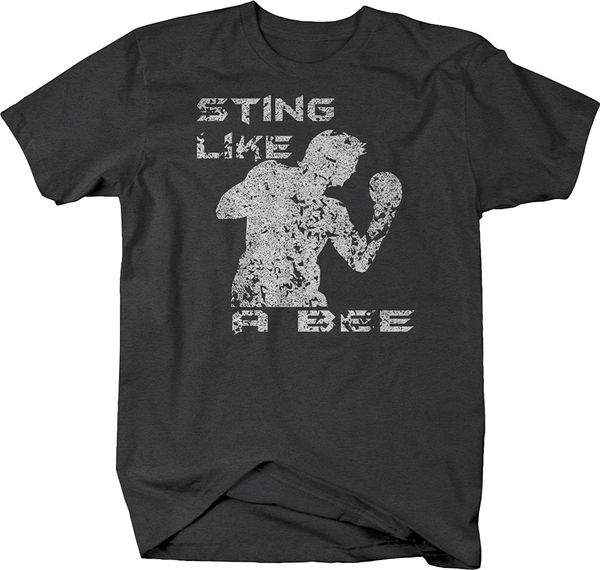 

new fashion t-shirt ting like a bee box boxer ali quote t-shirt casual tee shirt sport hooded sweatshirt hoodie