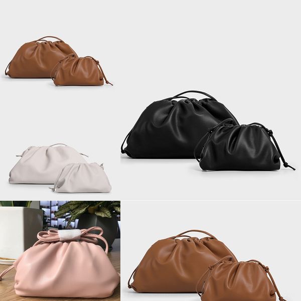 

облако небольшой ck реальной кожи женщины 2020 новая сингл плечо кроссбодите руку складки клецки вареники и пельмени ранца клецки мешок ба