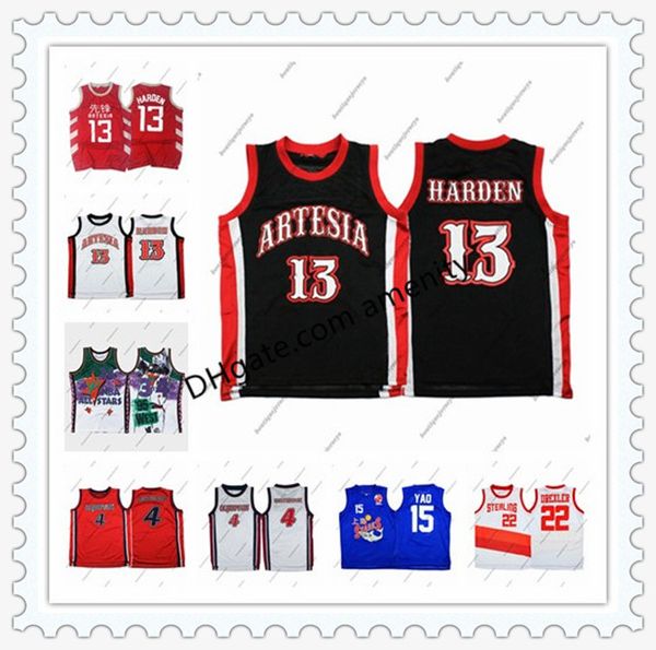 

men houston rockets olajuwon 13 harden 4 russell white all basketball jerseys james olympians hakeem star image jersey, Black