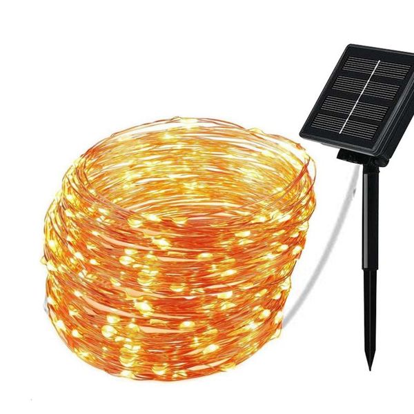 

12m 100 lamp/22m 200lamp solar string lights solar powered lamp waterproof decorative lighting for gardenparty wedding christmas