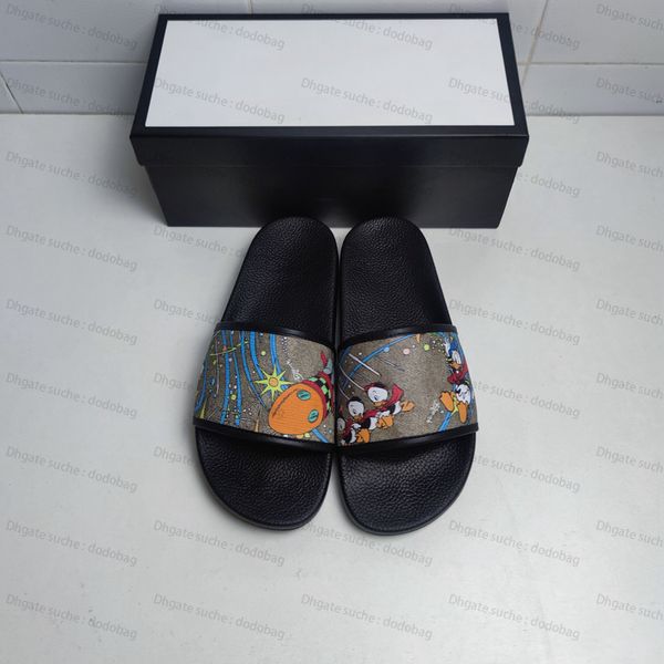 

wholesale g brand men's and women's classic slippers rubber web slide sandal luxury sandals slippers beach shoes 35-46 yards with, Black