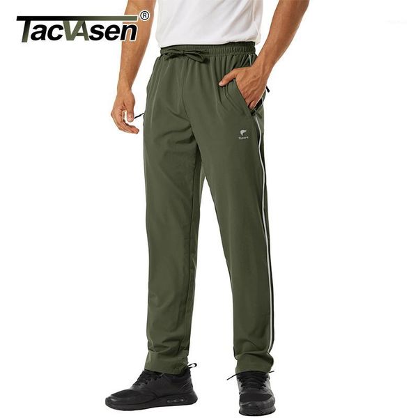 

tacvasen summer casual quick dry pants men lightweight fitness gym run athletic pants elastic waist fashion track joggers1, Black