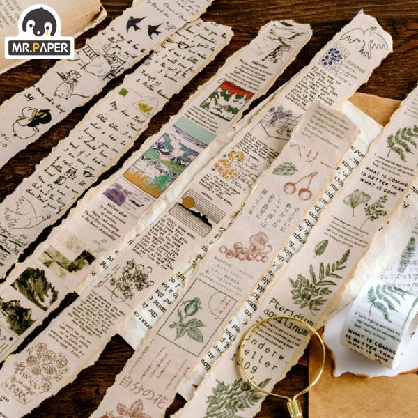 

view mr.paper plant 8 japan design natural bullet journaling washi tape scrapbook album gadget set deco masking tapes child gift