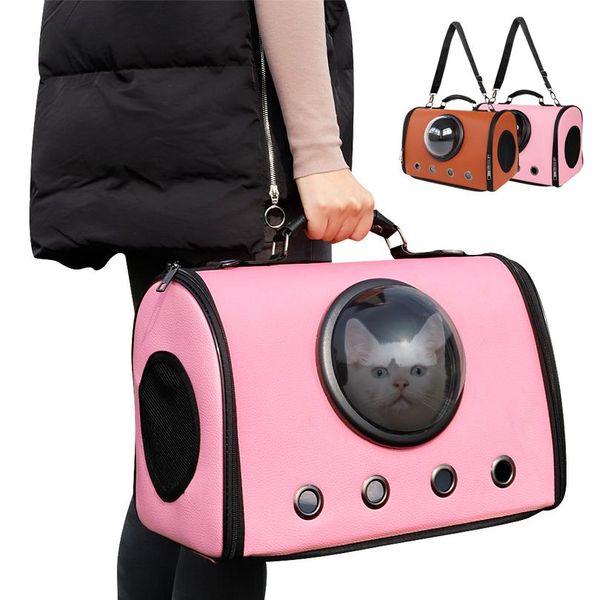 

breathable cat carrier pet backpack capsule bag portable window astronaut cat dog puppy carrier outdoor travel space bag jlltut