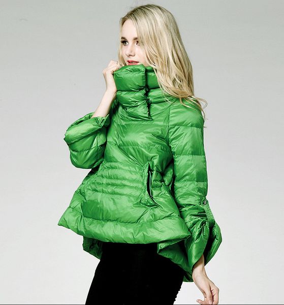 

women parka fashion womens white duck down parkas women thin warm jacket casual high collar women's winter clothing size s, Black