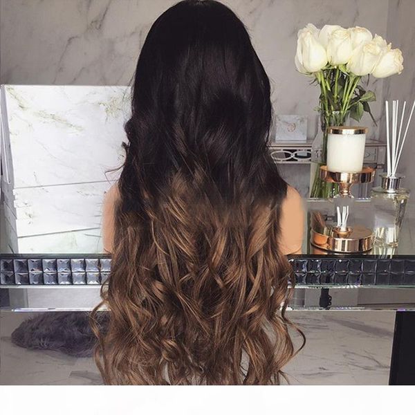 

no bad smell european and american wig new style womens long straight hair micro-volume split large wave long curly hair dyeing gr, Black
