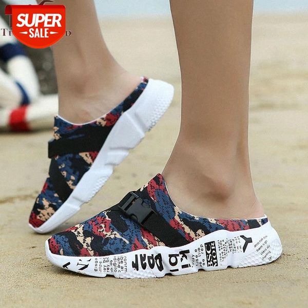 

large size men slippers summer breathable outdoor mens half slippers camo fashion trend shoes sport sandals male #j84d