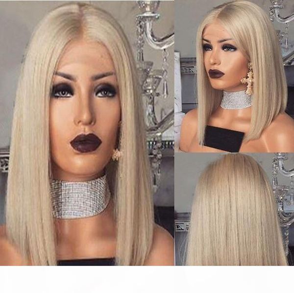 

celebrity lace front wigs orange color short bob cut transparent lace blonde european virgin remy human hair full lace wig ing, Black;brown