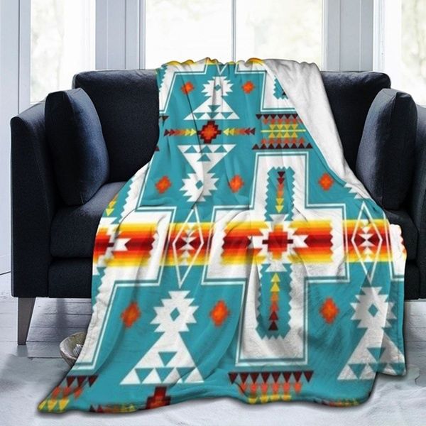 

flannel blanket winter keep warm thick bed sheet modern printed pattern coral fleece office nap living room sofa cover blanket