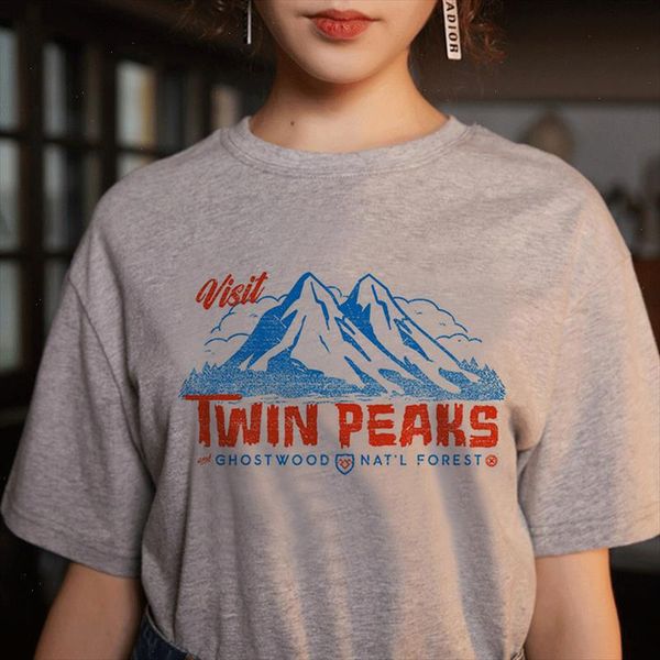 

twin peaks gary t shirts women 2021 new summer harajuku short sleeve tshirt plus size o neck t shirt streetwear women top, White