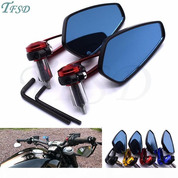 

motorcycle rearview mirror accessories aluminum alloy 7 8" 22mm rod end side mirror for yamaha fz6 fazer fz6r fz8 fz1 fazer xj6