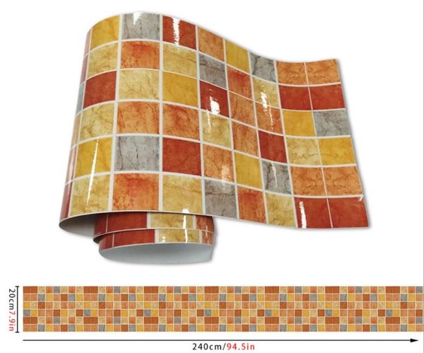 

mosaic wall stickers waterproof heat resistance self-adhensive anti oil removable waterproof cover up square mosaic faint fragrance gold