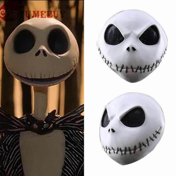 

costumebuy the nightmare before christmas cosplay jack skellington costume props mask skull helmet party halloween accessory