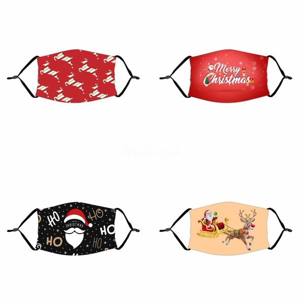 

ear-hanging mask multifunctional cold ice silk breathable mask leopard print digital printing prective mask#725, Black