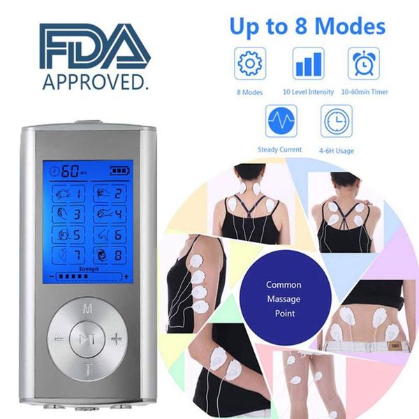 

десятки ems unit 8 режимы цифровое пальмовое устройство лучший обезболивающий машина для шейки назад умеренные мышцы стимулятор мышц терапия, Golden;silver