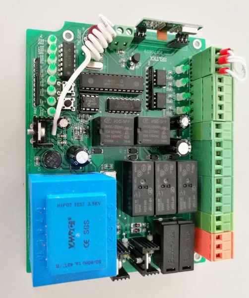 

fingerprint access control dual arm electric swing gate opener board ac220v/110v with 433hz remote controllers1