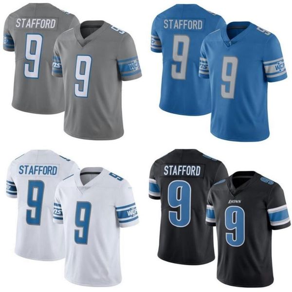 

детройт львов мужчины # 9 мэтью стаффорд мужская женщины молодежь limited rush джерси, Blue;black