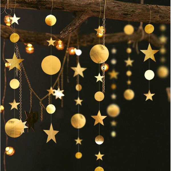 

4m twinkle snowflake paper garlands pendant ornaments christmas decorations for home new year party 2020 noel accessories navidad