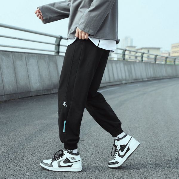 

sportswear 2021 spring new korean fashion casual loose legged men's pants, Black