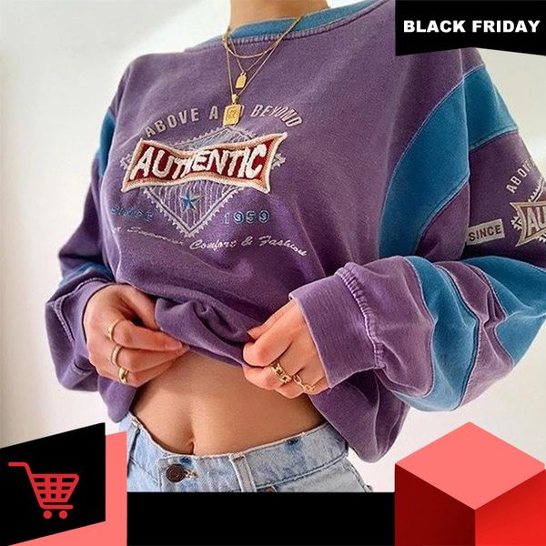 

embroidery letter print long sleeve t shirts round neck oversized plus size xxxl casual autumn winter t shirts purple 201125, White