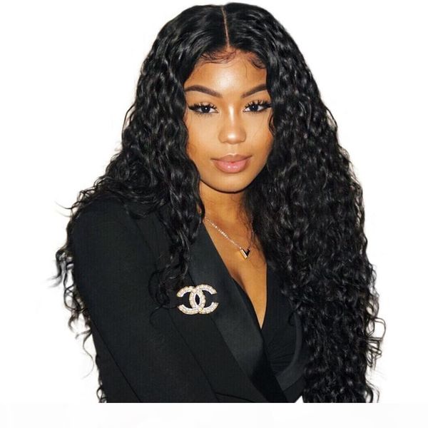 

180% density 360 lace frontal curly wigs with baby hair pre plucked natrual hairline front lace wig for women brazilian remy hair divas, Black;brown
