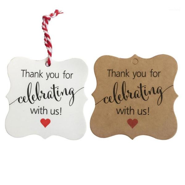 

greeting cards 100pcs/set kraft paper hanging tags with jute rope diy christmas wedding invite card decor1