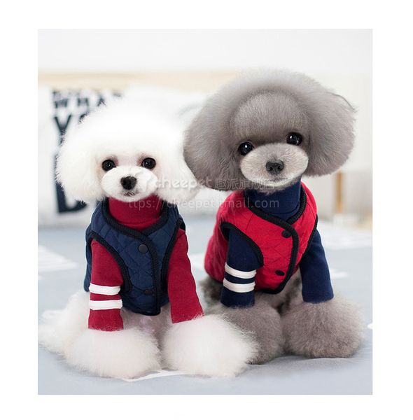 

autumn and winter new pet clothes multi - color diamond case vest teddy bear casual dog clothes manufacturers direct sales
