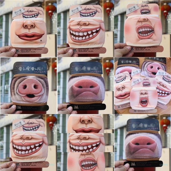 

printing funny face mask new creative cotton summer sunproof dustproof cycling big 52p9