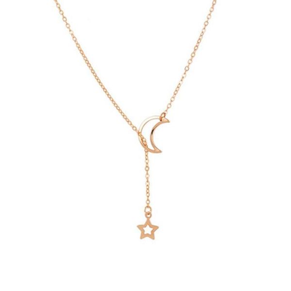 

x055 new fashion heart star moon pendant necklace crystal necklace women holiday beach statement jewelry wholesale swy sqcvkt new_dhbest, Silver