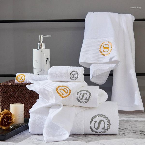 

towel cotton embroidered bath sets1