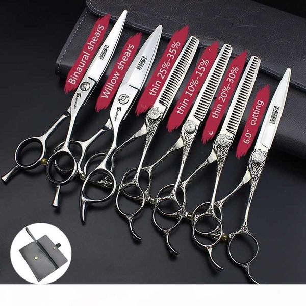 

6.0inch профессиональных ножниц парикмахерские парикмахерская ножницы высокого качества штрафа прореживание профессиональных парикмахерских