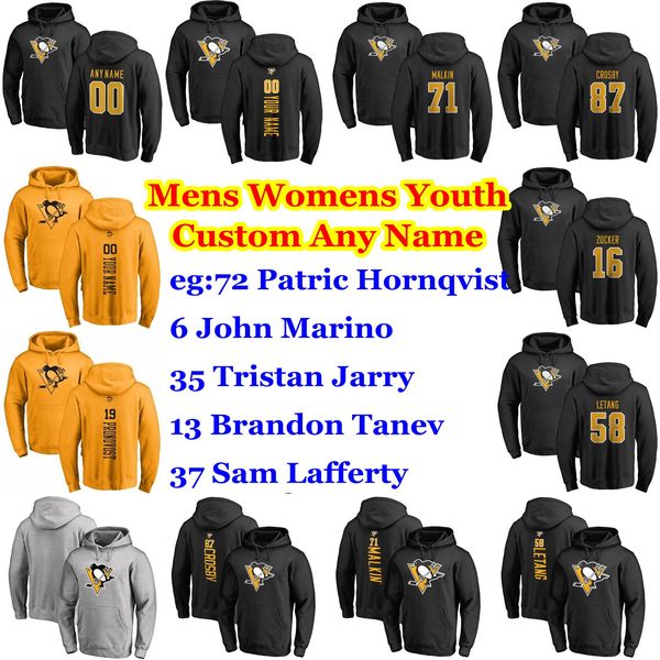 

pittsburgh penguins pullover hoodie matt cullen andrew agozzino 87 sidney crosby 71 evgeni malkin 58 kris letang hockey hoodie custom stitch, Red