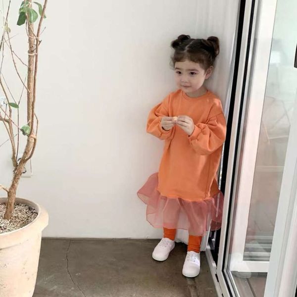 

girl's jumpsuit with long sve pure color and lovely drs, Red;yellow