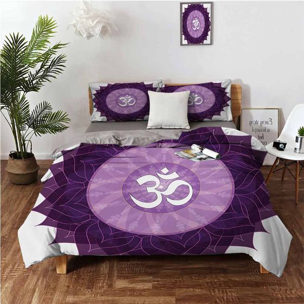 

circular lace like point form with arabic lettering the in node centre meditation imagebedding 3-piece set